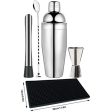 Premini 5 Parça Kokteyl Seti 750 ml Shaker Paketi, Mixology Ekipmanı, Favori Içki Hazırlama