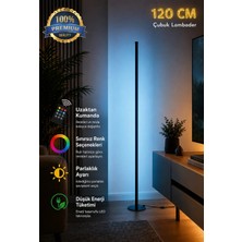 Özer Light Premium Köşe Dekoratif LED Lambader 120 cm - Rgb Kumandalı 16 Renk Ayaklı Lambader