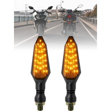 Dekohop Motosiklet LED Sinyal Lambası Sarı Sinyal Işığı Vidalı Universal Montaj Dayanıklı Tasarım