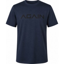 Trender Again Baskı Modal Octavian Lacivert Erkek T-Shirt 226-30