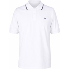 Trender Logolu Pike Çizgi Yaka Ekru Erkek Polo Yaka T-Shirt 2063