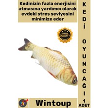 Wintoup #kedioyuncağı Gerçekçi Dayanıklı Yumuşak Diş Kaşıyıcı Interaktif Avcı Şık Peluş Balık Kedi Oyuncağı