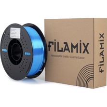 Filamix Silk Mavi Filament 1.75MM 1kg Ipeksi Parlak Görünüm