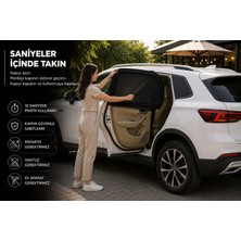 Alpkan Opel Agila  (1999-2008)  Model Uyumlu Güneşlik, 2'li Yan Cam Güneşlik Perde ( Lastikli )(Suv)