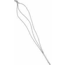 Balenbi Jewelry Kadın Üç Sıralı Ince Zincir Kararmaz Çelik Bileklik Gümüş Renk 1118