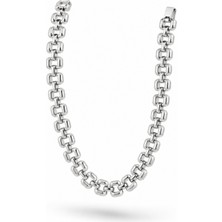 Balenbi Jewelry Kararmaz Çelik Kare Zincir Model Gümüş Renk Kadın Bileklik 1114