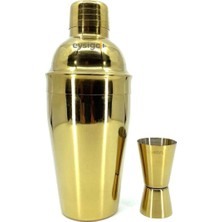 Premini Gold Kokteyl Shaker Seti, 2 Parça, 500 Ml, Şık ve Fonksiyonel Tasarım