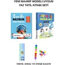 Tonguç Akademi Tonguç 2'den 3'e  ve Giriş 2'den 3'e 7li Fasikül Yaz Tatil Kitabı Seti 2027 Maarif Model(Tırtıl A. ve Emoji Kalem Heddiyeli)