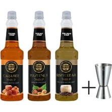Premini 3’lü Şurup Paketi: Karamel, Fındık, Irish Cream 750 ml + Jigger