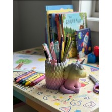Major Hobi Unicorn Kalemlik Organizer  3D Baskı Masaüstü Kalemlik Çocuk Odası Dekoru