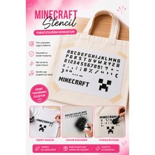 Major Hobi Minecraft Harf ve Sayı Stencil Şablonu  Boyama, Yazı ve Craft Kalıbı