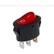 Kuzey Aksesuar Oval Işıklı 12V On-Of Düğme Açma Kapama Işıklı 10 Adet