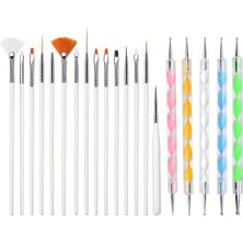 Chavin 20 Parça Kendin Yap Nail Art Kalemi Tırnak Süsleme Fırça ve Dot Seti MT269