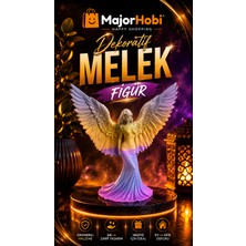 Major Hobi Rainbow Geçişli Kanatlı Melek Biblo Dekoratif Obje  3D Baskı Angel Figürü