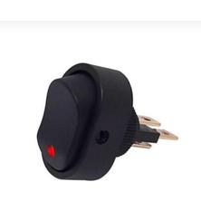 Kuzey Aksesuar Oval Nokta Işıklı 12V Açma Kapama On Of Düğme Buton 5 Adet