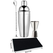 Premini 4 Parça Kokteyl Seti 750 ml Shaker Paketi ile Profesyonel Bar Deneyimi