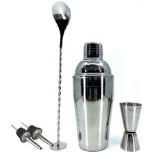 Premini Profesyonel Kokteyl Seti, 500 Ml, Paslanmaz Çelik, 5 Parça