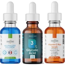 Doğal Eczane Doğum Lekesi Giderme Glikolik Asit %5 Set Glikolik Asit Peelingi 90 ml