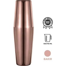 Premini Paslanmaz Çelik ve Bakır Boston Shaker Set, Profesyonel Kalite