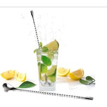 Premini Burgulu Tasarımlı 50 cm Uzunlukta Çelik Bar Kaşık