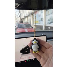 Şimika Penguen Oto Dikiz Aynası Süsü Zincirli
