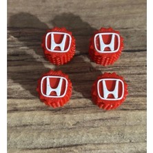 Şimika Honda Kırmızı Sibop Kapağı 4'lü