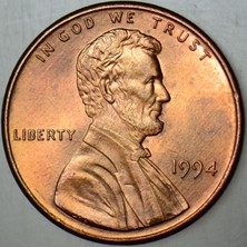 Banknoting Amerika 1 Cent 1994 Lıncoln Memorıal 19 mm Çil(-)