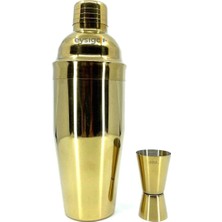 Premini Şık Gold Kokteyl Shaker Seti, 700 Ml, 2 Parça, Profesyonel Sunum Için