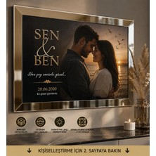 Kişiye Özel Mdf Uv Baskı Tablo Aynalı Pleksi Çerçeveli - Kabartma Laklı