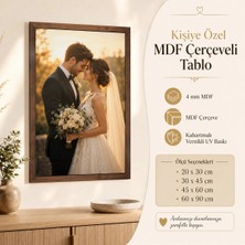 Kişiye Özel Mdf Çerçeveli Tablo Kabartmalı Vernikli Uv Baskı Fotoğraflı Duvar Tablosu