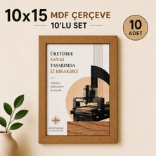 10X15 Mdf Çerçeve 10’lu Set Ham Mdf Boyanabilir Lazer Kesim Çerçeve