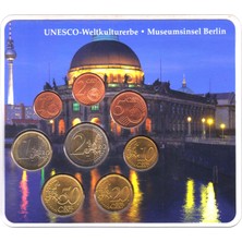 Banknoting Almanya Euro Set 2003 A. Unesco-Berlin Müzeler Adası. Özel Kartında Çil.