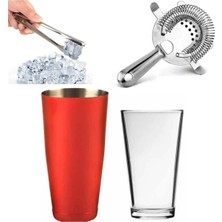 Premini 3 Parça Kokteyl Seti, Baston Shaker, Bar Süzgeci ve Buz Maşası
