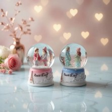 Marsilyan- Love Story Mini Kar Küresi - Işıklı - 7x4 cm - Pilli Romantik Hediye