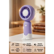 Empressco Portatif USB Şarjlı Mini Serinletici Fan ve Telefon Tutucu