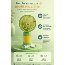 Empressco Yüksek Hızlı Taşınabilir Fan, Yeşil-Sarı, Masaüstü, Taşınabilir, Standlı, Serinletici