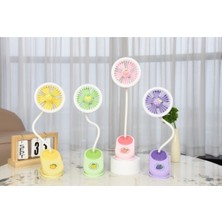 Empressco Taşınabilir Şarjlı Mandallı Mini Fan ve Vantilatör, LED Işıklı, Serinletici