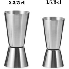 Premini Çiftli Kokteyl Ölçek Seti 1.5/3 ve 2.5/5 Cl, Profesyonel Bar Malzemesi
