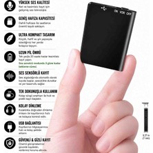 Nanocamcoders 1080P Hd Mini Premium Ses Kayıt Cihazı Ses Sensörlü Gizli Kayıt Ev Ofis Güvenlik Taşınabilir 20 Saat Pil 3 Gün Bekleme Gizli ( Kamera Değildir )