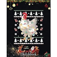 Hace Bazaar Christmas Sketch Book: Chicken Christmas Lights Santa Hat Ugly Christmas, 120 Pages Help You Design