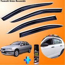 Friemats Peugeot 406 Mügen Cam Rüzgarlığı Abs Nikelaj Krom Cam Rüzgarlığı 1995-2005 + Ebrayn Lastik Parlatıcı