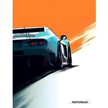 Hace Bazaar Independently Published Racecar Sketchbook For Kids: 100 White Pages, 8.5" x 11" -Hcb