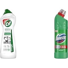 Hace Bazaar Cif Krem Yeni Nesil Amonyak 750 ml X1 + Domestos Yoğun Kıvamlı Maksimum Hijyen Dağ Esintisi 750