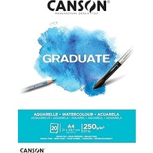 Hace Bazaar Canson Graduate Sulu Boya Kağıdı Bloğu, Dın A4, 20 Yaprak, 250 G/m² -Hcb