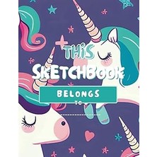Hace Bazaar Independently Published Colorful Unıcorns Pattern Sketch Book For Kids: Large Drawing Paper Sketchbo