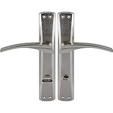 Hace Bazaar BADEM10 Lavanta Wc Banyo Kapı Kolu Nikel Inox Aynalı Sağa Sola Uygun Iç Dış Wc Kapısı Kili