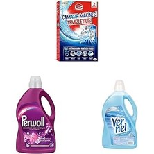 Hace Bazaar K2R 5'i 1 Arada Çamaşır Makinesi Temizleyicisi + Perwoll Yenileme Çiçek Cazibesi Renkliler Içi