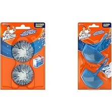 Hace Bazaar Mr Muscle Rezervuar Blok 2'li Paket (1 x 2 Adet) ve Mr Muscle Aqua Blue 2'li Klozet Bloğu (1 x 2 Ad