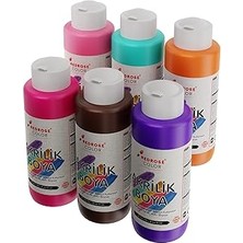 Hace Bazaar Red Rose Tamamlayıcı Renkler Akrilik Boya 6'lı Set 6X120 ml -Hcb