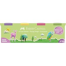 Hace Bazaar Faber-Castell Oyun Hamuru, 4X100, Pastel Renkler -Hcb